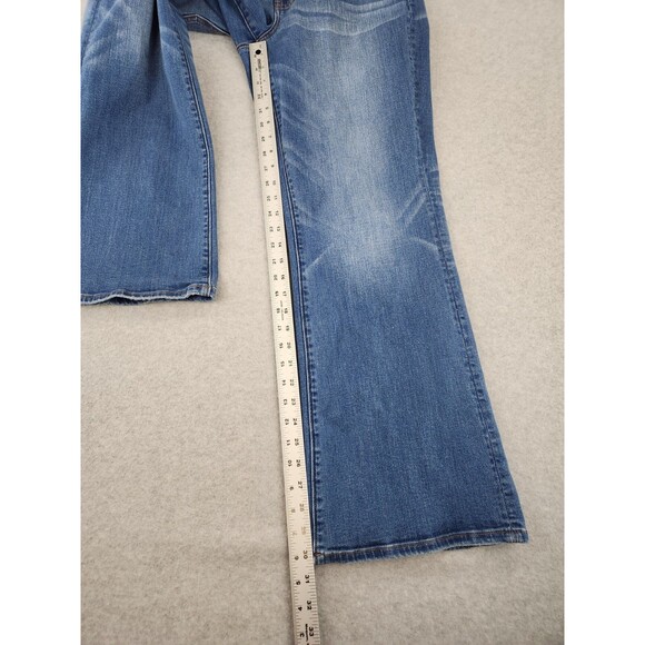 American Eagle Jeans Womens SZ  16 Blue Favorite Boyfriend Super Stretch Bootcut - Picture 4 of 14